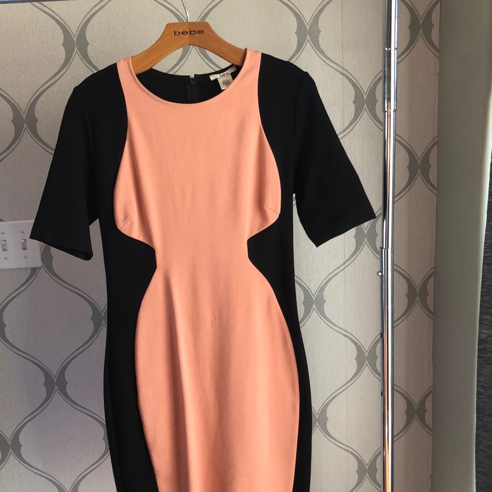 ❤️ BAR lll black & pink colorblock midi dress ❤️